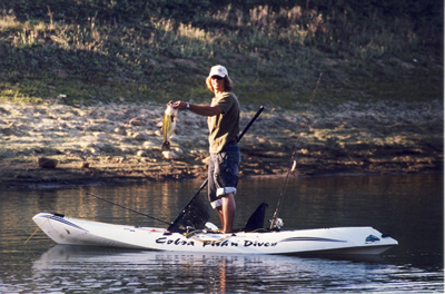 Catching fish on a Cobra Kayak